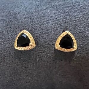 14K black onyx earrings